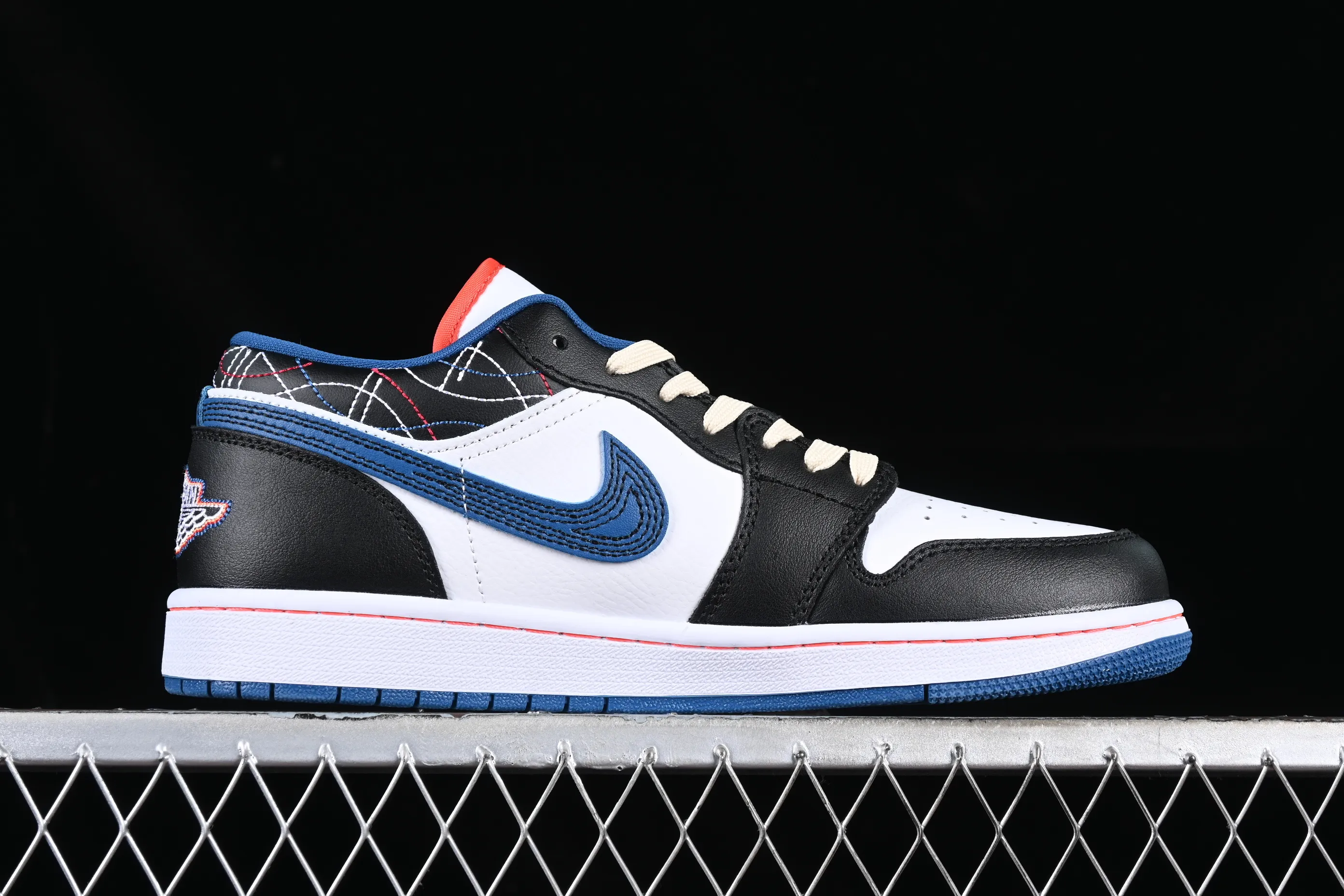 All categories Air Jordan Jordan series basketball shoes Air Jordan 1 Low Z version Air Jordan 1 Low SE AJ1 Joe 1 blue and black sashimi embroidery style low-top cultural casual sneakers FV3622-141